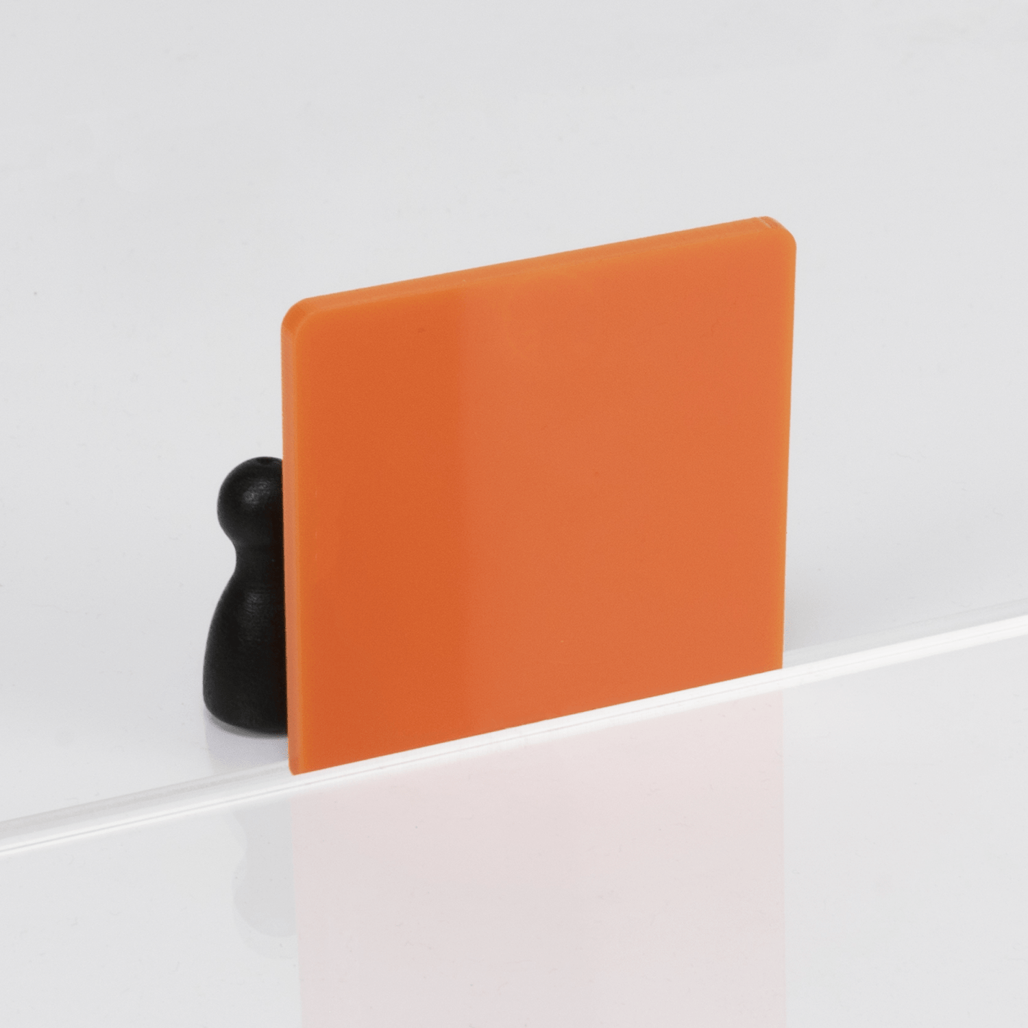 Freestanding material sample: Orange colored acrylic