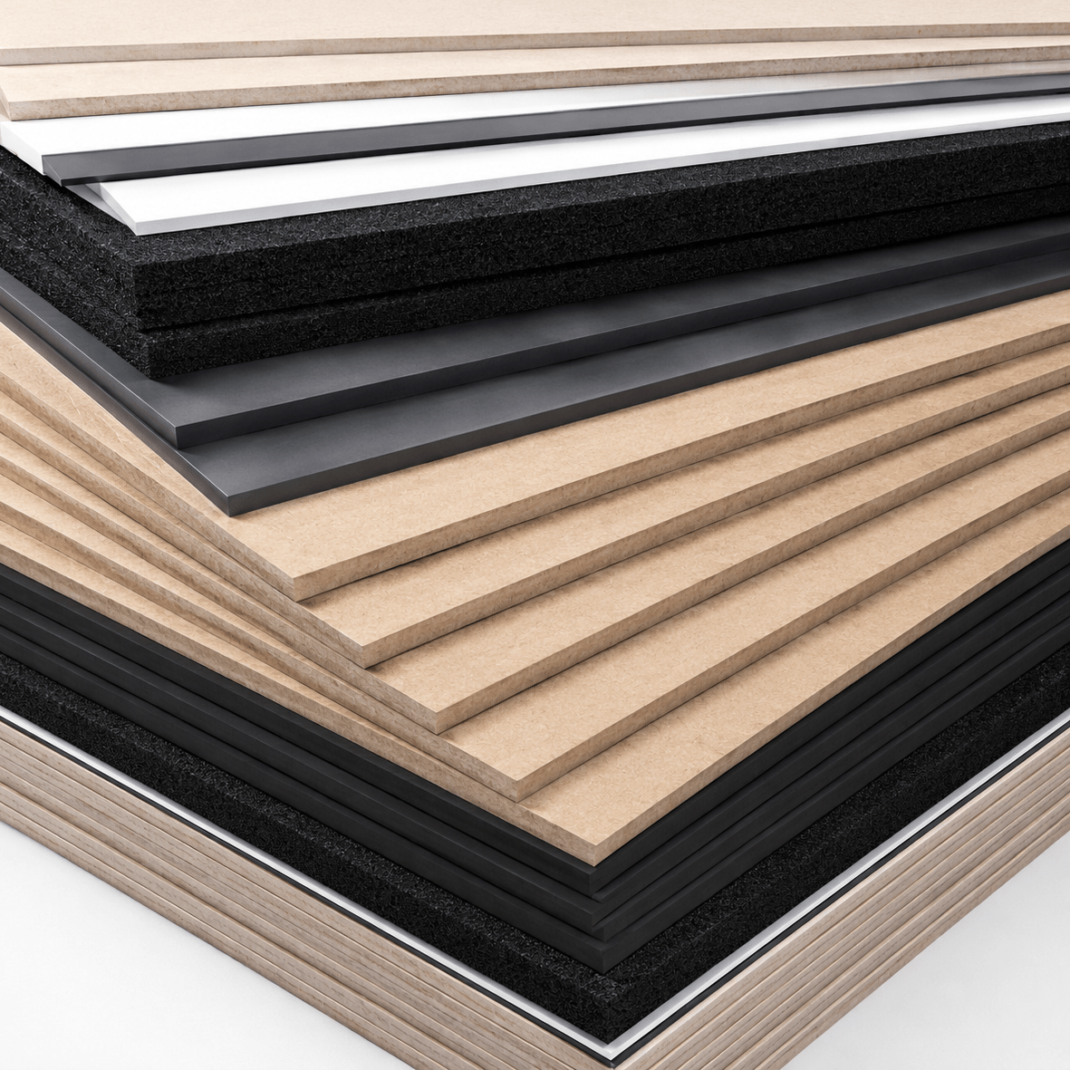Stacked wood, MDF and acrylic panels from the bestseller XL bundle