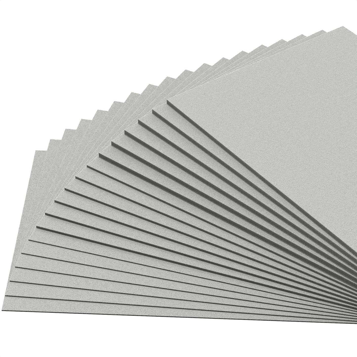 Material swatch fan with gray EVA foam plates from the material bundle