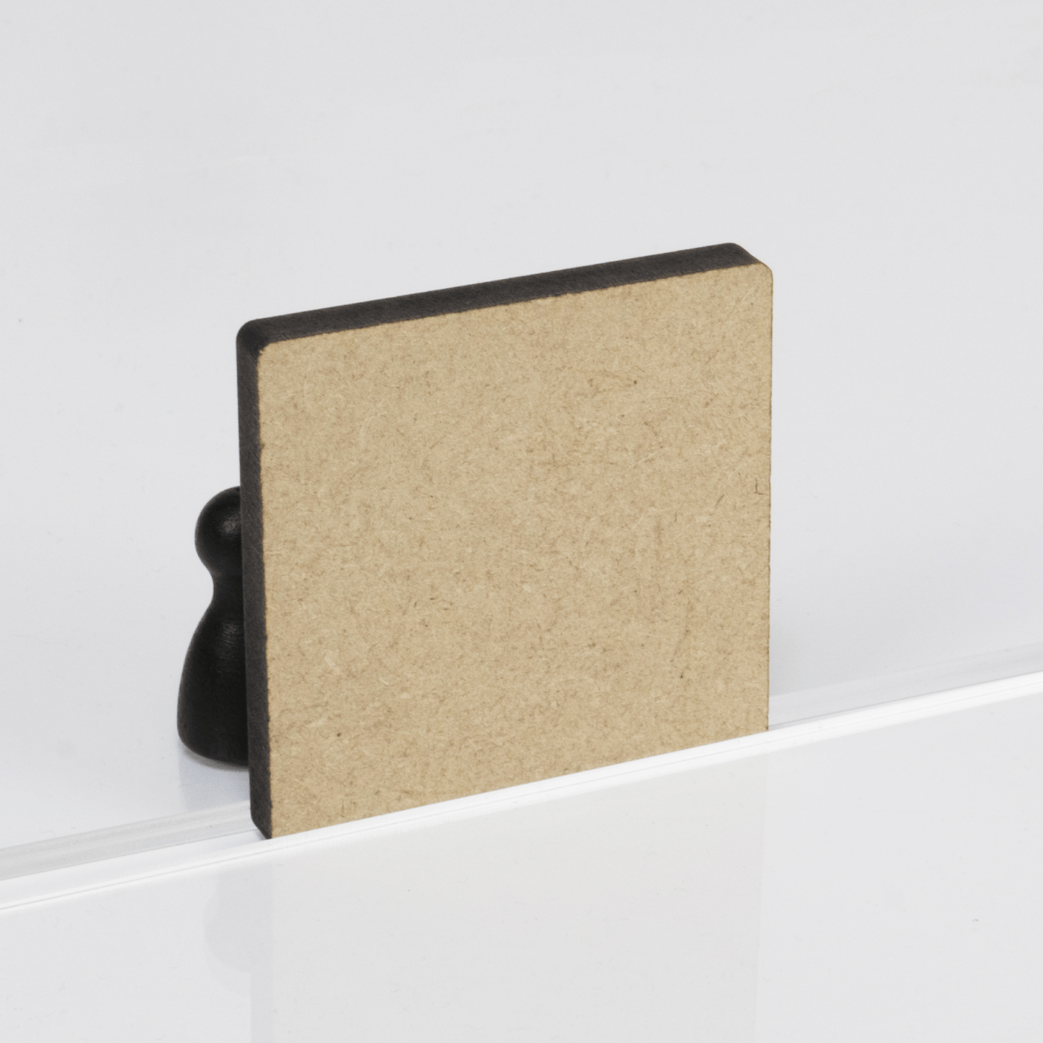 Brown MDF as freestanding material sample