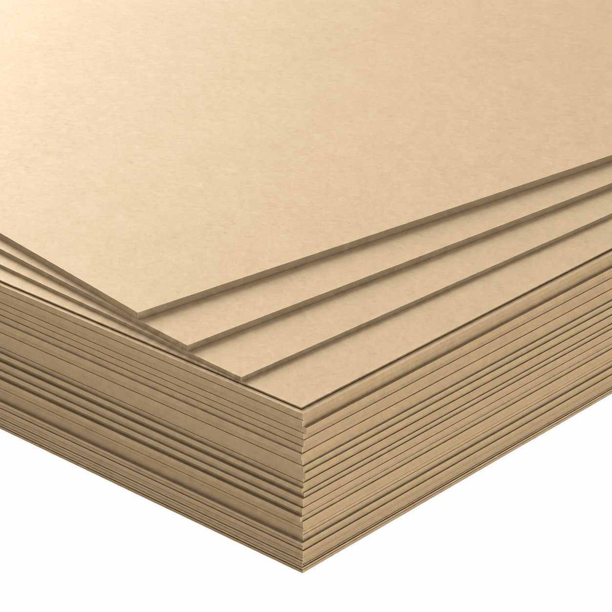 Stacked MDF panels in different thicknesses from the MDF XL bundle