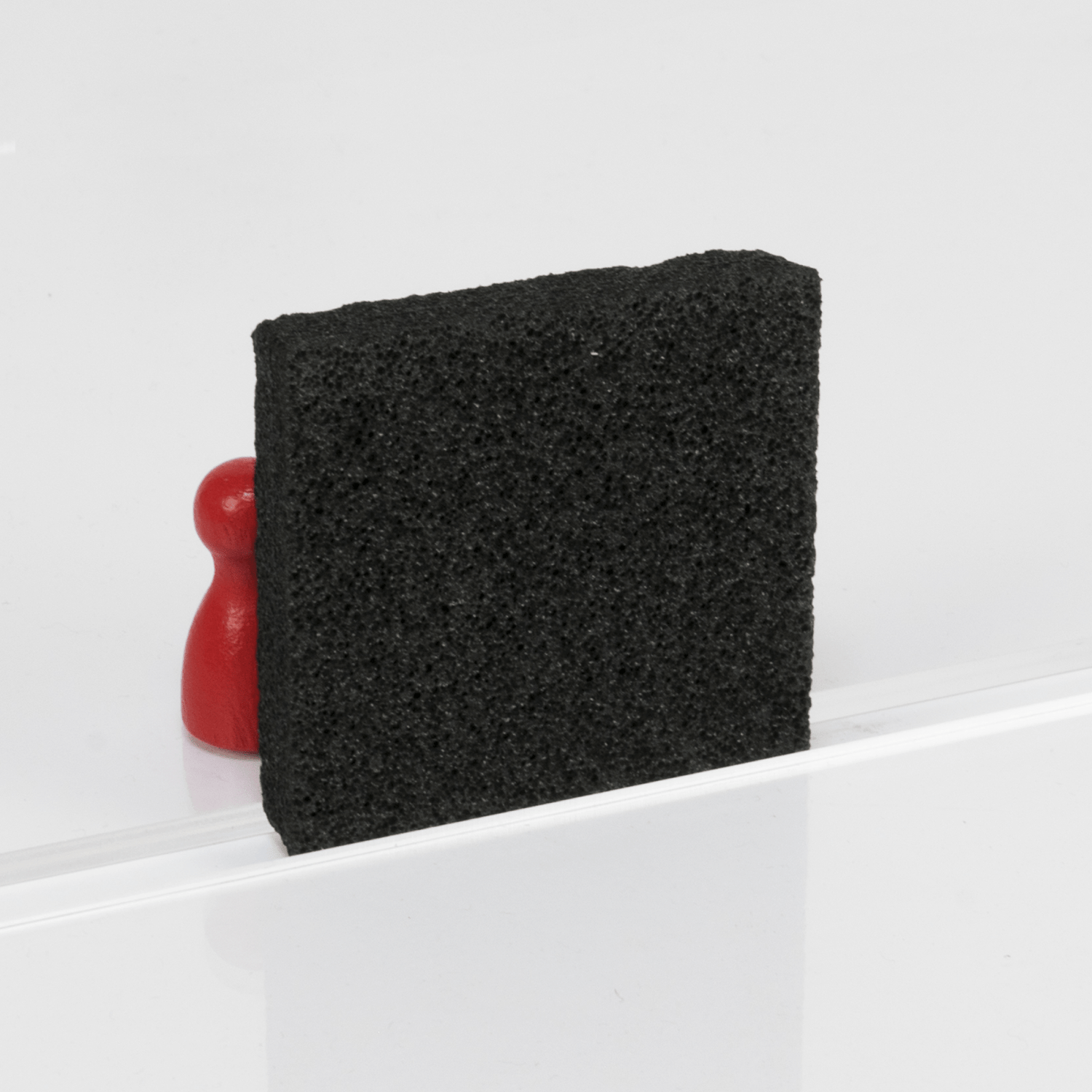 Black PE rigid foam as a porous material sample